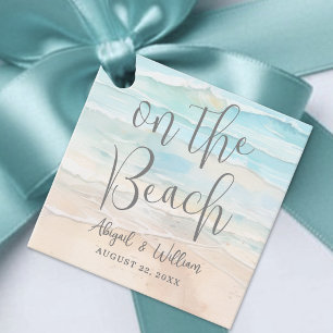 On The Beach Wedding Favor Tags