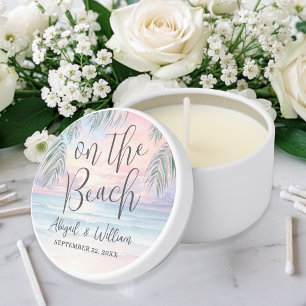 On The Beach Wedding Mini Candle Favors