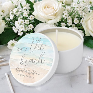 On The Beach Wedding Mini Candle Favors