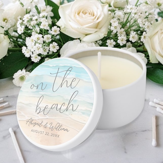 On The Beach Wedding Mini Candle Favors (On The Beach Wedding Mini Candle Favors)