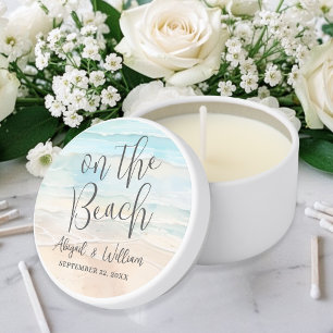 On The Beach Wedding Mini Candle Favors