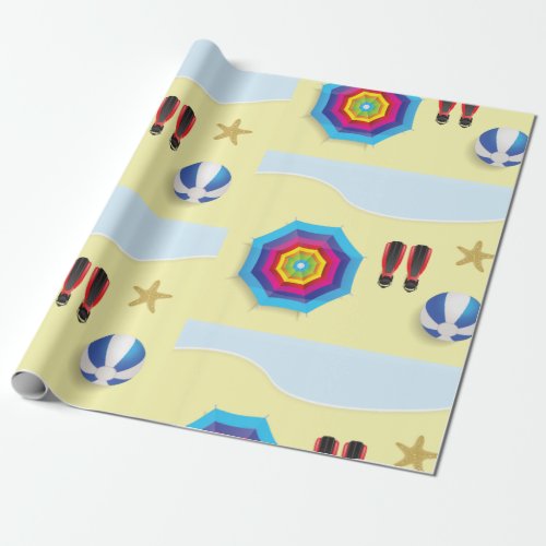 On The Beach Wrapping Paper