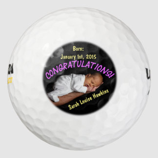 On the Birth of Your Baby Girl Golf Ball Keepsake