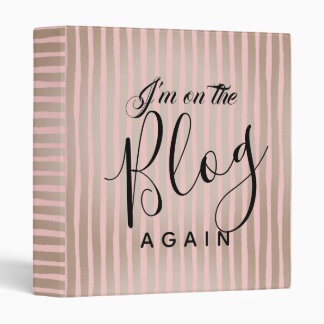 On The Blog Again: Pink and Coffee Binder