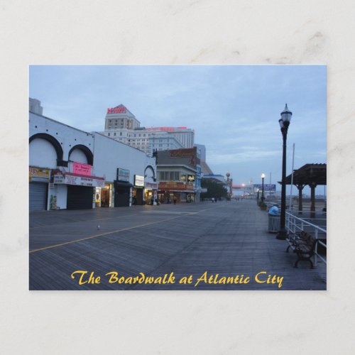 On the Boardwalk in Atlantic City NJ Postcard