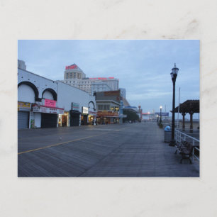 On the Boardwalk in Atlantic City, NJ Postcard