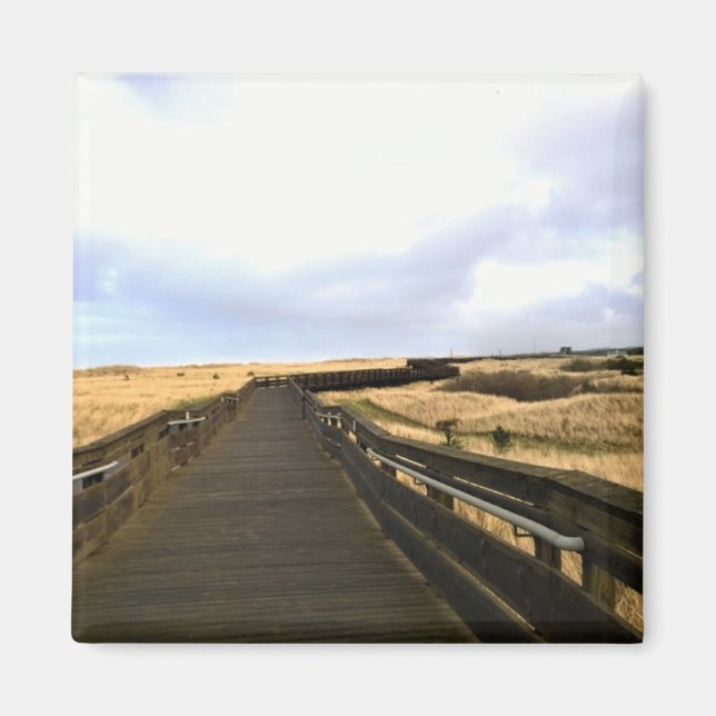 On the Boardwalk, Long Beach, Washington Magnet (Front)