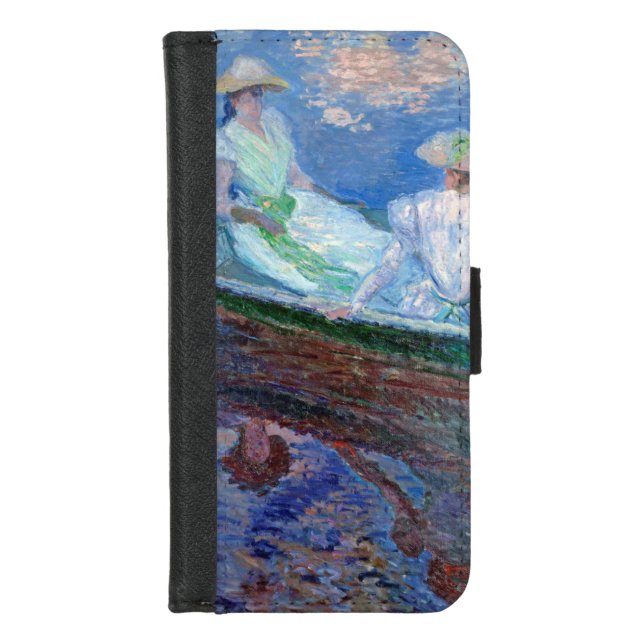 On the Boat, Monet iPhone Wallet Case (Front)