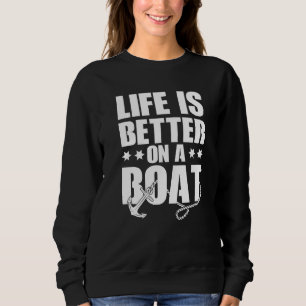 On The Boat Sailboat Captain Sailing Ship Sea 2 Sweatshirt