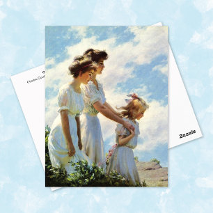 On the Cliff Charles Courtney Curran Postcard