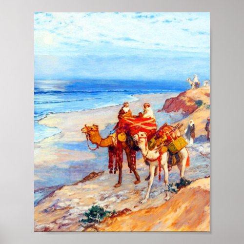 On the coast of Tangier the Atlantic  Poster