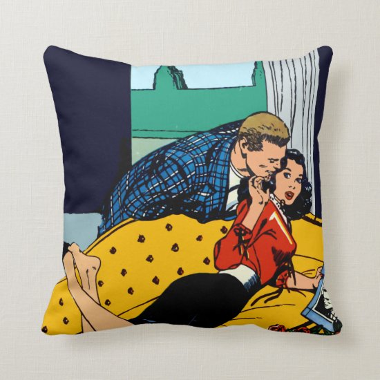 On The Couch Throw Pillow