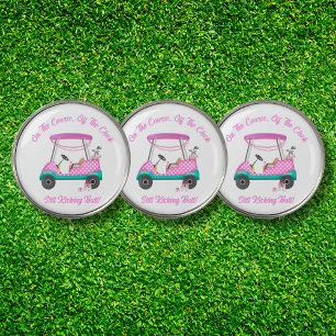 On the Course, Off The Clock Still Kicking Butt Golf Ball Marker