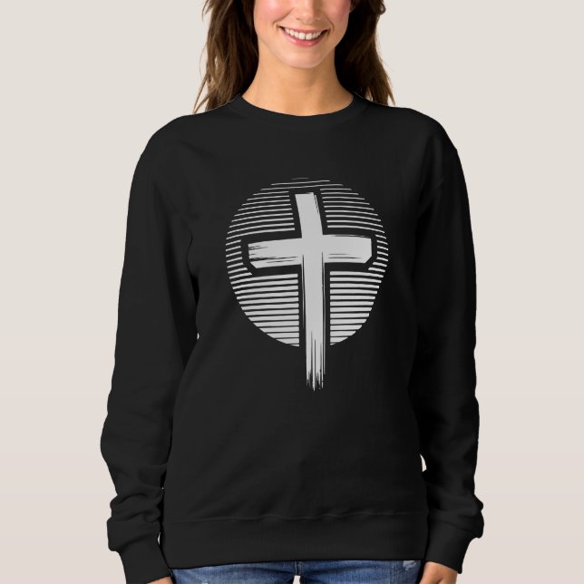 On The Cross Womens Sweatshirt (Front)