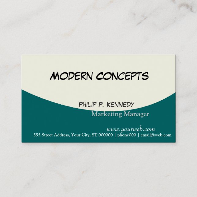 On The Deep Marketing Manager   Modern Masculine Business Card (Front)