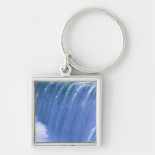 On the Edge of Powerful Niagara Falls, New York Keychain