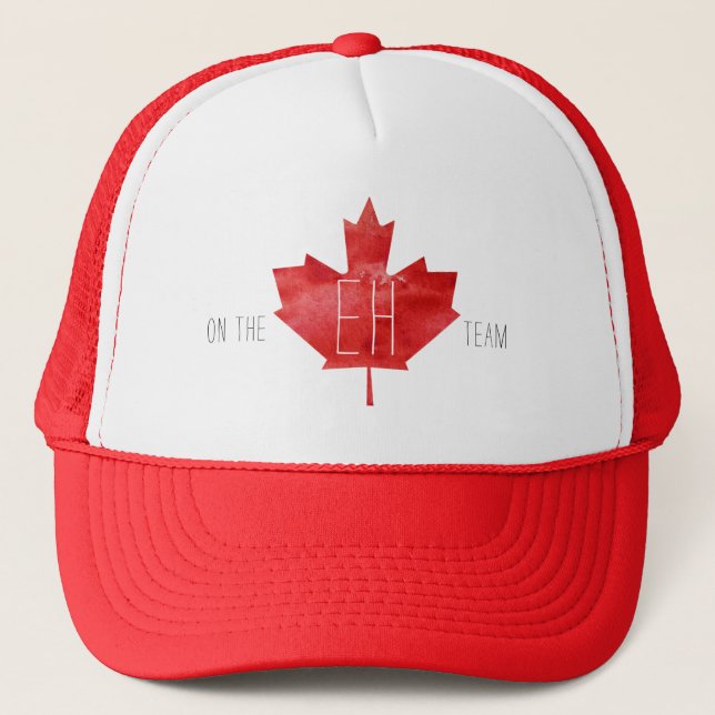On The Eh Team | Canada Flag Trucker Hat (Front)