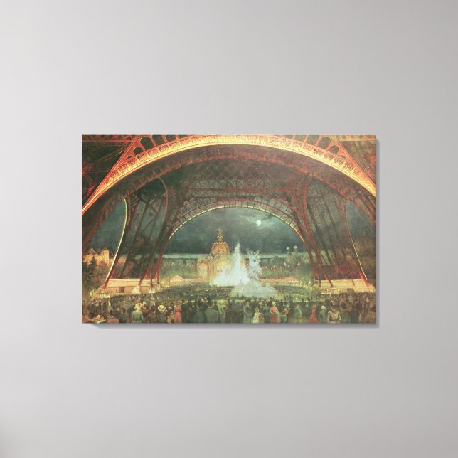On the esplanade of the Champs de Mars Canvas Print (Front)