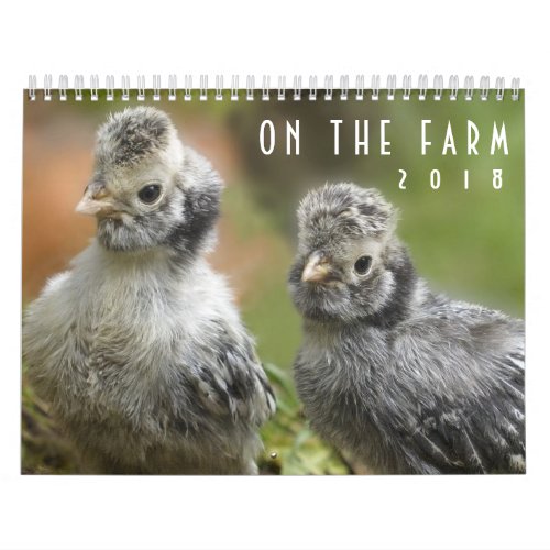 On the Farm 2018 Lovable Barnyard Animals Calendar