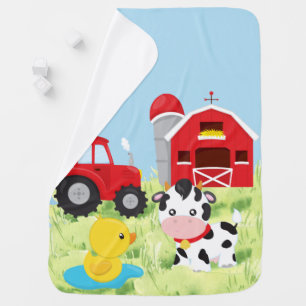 On the farm baby blanket