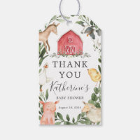 On The Farm Baby Shower Favor Tag