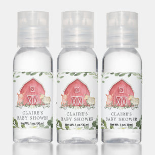 On The Farm Baby Shower Hand Sanitizer