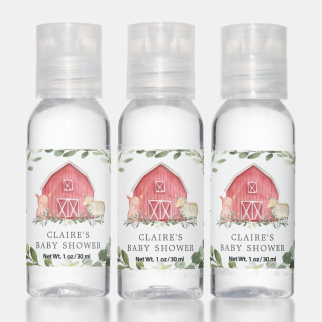 On The Farm Baby Shower Hand Sanitizer (Set)