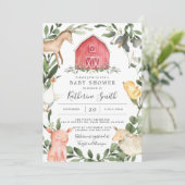 On The Farm Baby Shower Invitation (Standing Front)