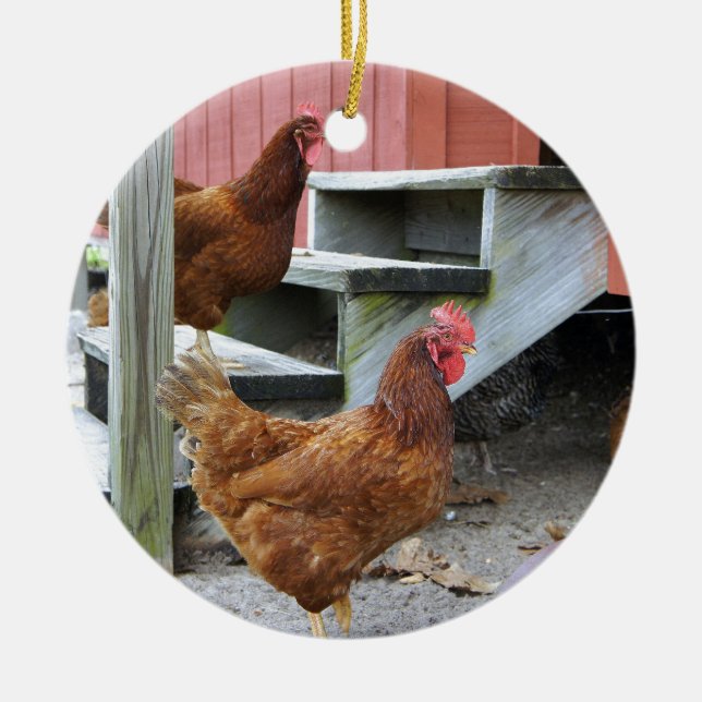 On the Farm Ceramic Ornament (Front)