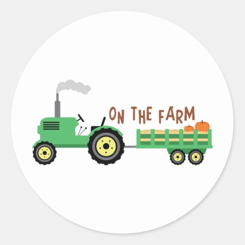 On The Farm Classic Round Sticker