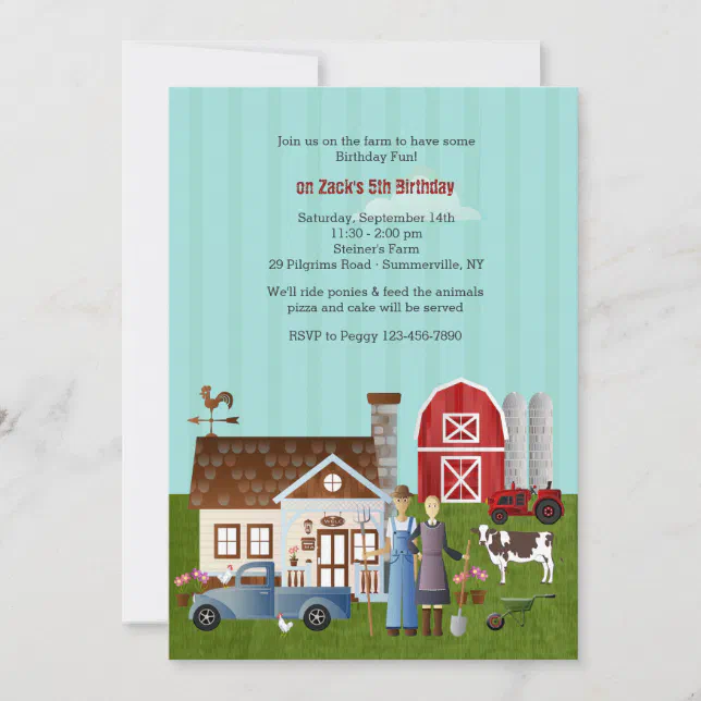 On The Farm Invitation | Zazzle