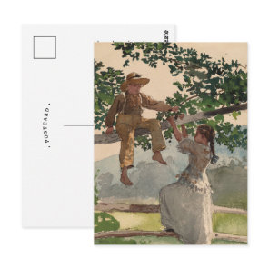 On the Fence | Winslow Homer Postcard