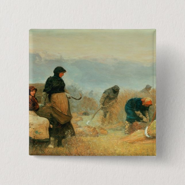 On the Fens, 1878 Button (Front)