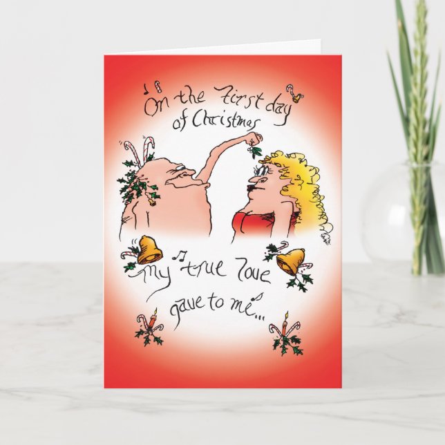 On the First Day of Xmas I got the Bird Holiday Card (Front)