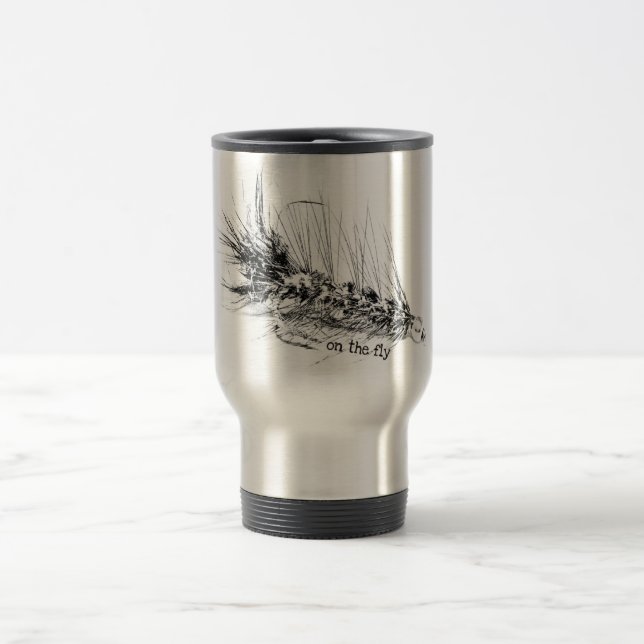On  the Fly - Fisherman's Fishing Fly Travel Mug (Center)