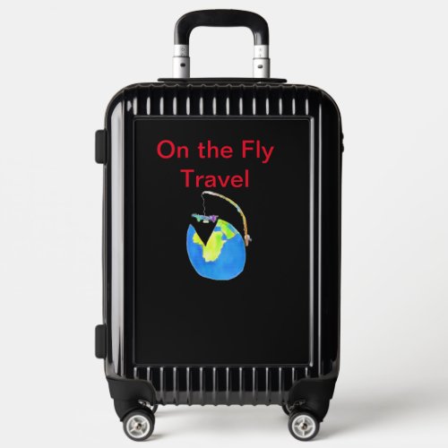 On the Fly Globe Carry On Black Luggage