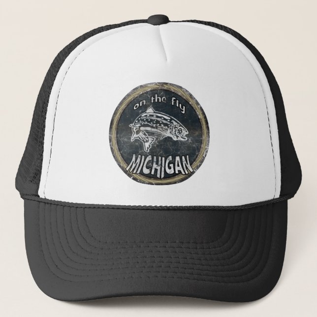 ON THE FLY MICHIGAN TRUCKER HAT (Front)