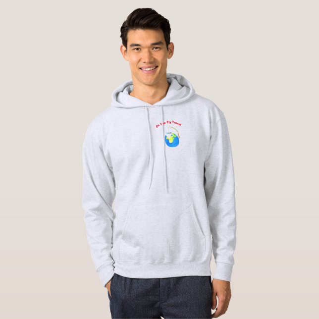 On the Fly Travel Mascot Pretty Pink T-Shirt Hoodie (Front Full)