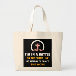 ON THE FRONT LINE LARGE TOTE BAG