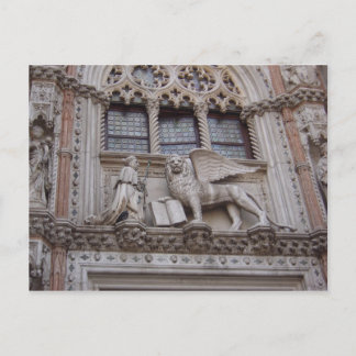 On the front of the Doges Palace, St. Mark's Squar Postcard
