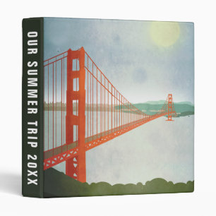 On The Golden Gate Bridge   Add Your Text 3 Ring Binder