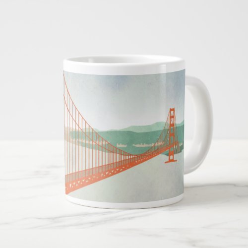 On The Golden Gate Bridge Giant Coffee Mug