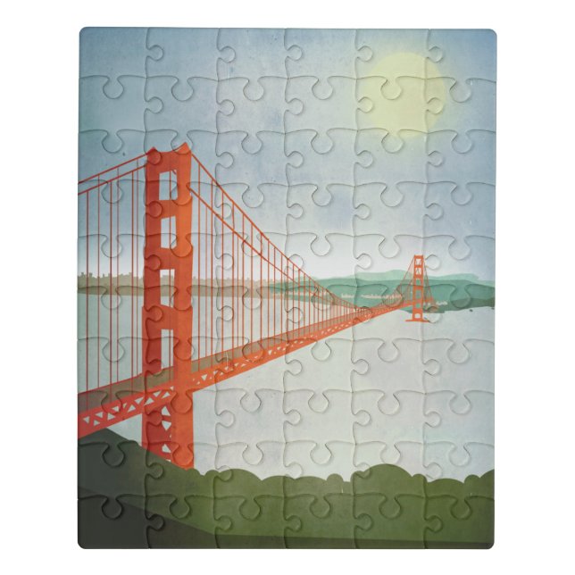 On The Golden Gate Bridge Jigsaw Puzzle (Puzzle Vertical)