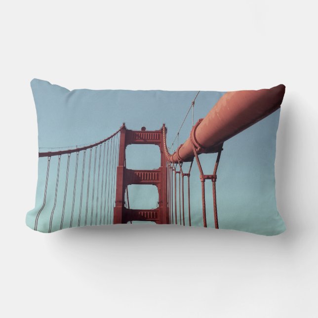 On The Golden Gate Bridge Lumbar Pillow (Front)