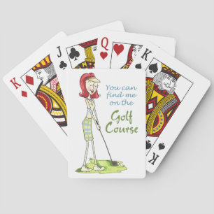 On the Golf Course Poker Cards