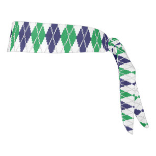 On the Green Argyle Athletic Headband