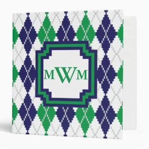 On the Green Argyle Binder