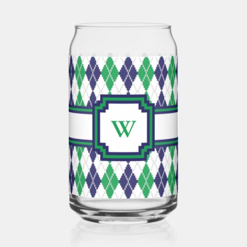 On the Green Argyle Can Glass