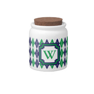 On the Green Argyle Candy Jar