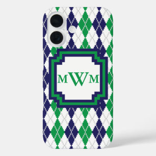 On the Green Argyle Case-Mate Phone Case